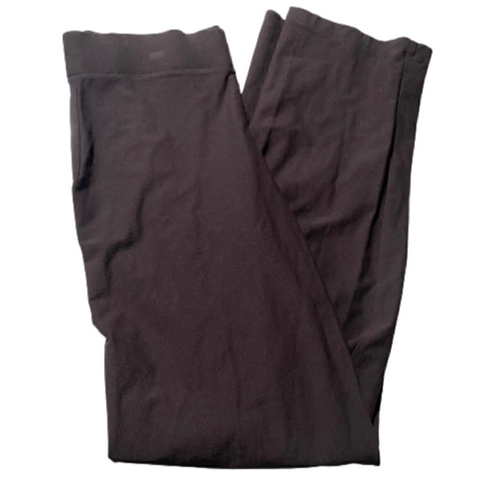 Eileen Fisher Chocolate Brown Elastic Waist Textured Pants